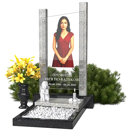 Памятник с фотостеклом ФС-006