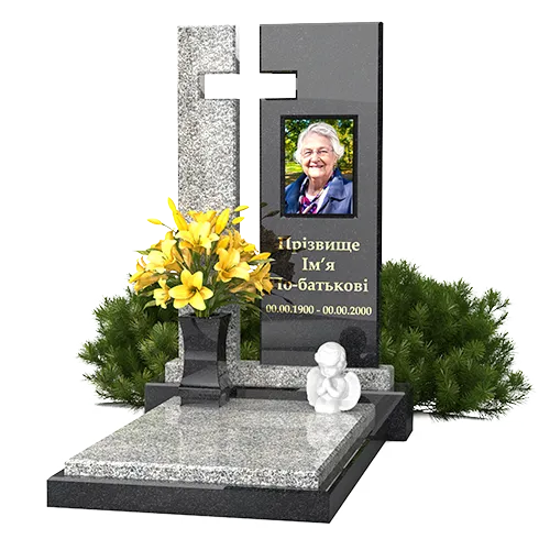 Памятник с фотостеклом ФС-004