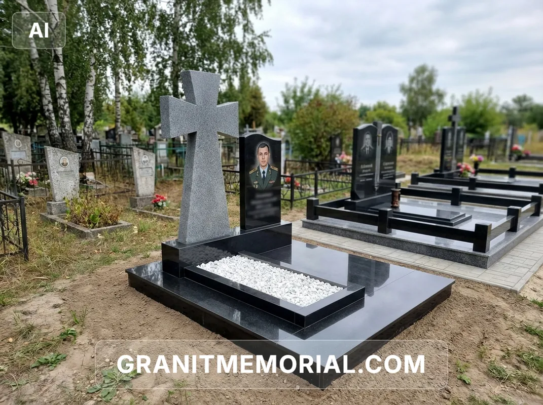 Военный мемориал с крестом #05