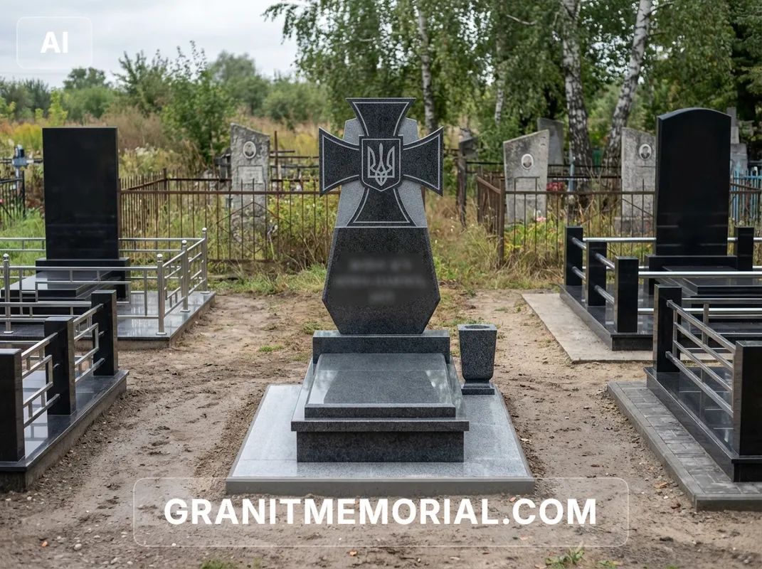 Военный мемориал с крестом #08