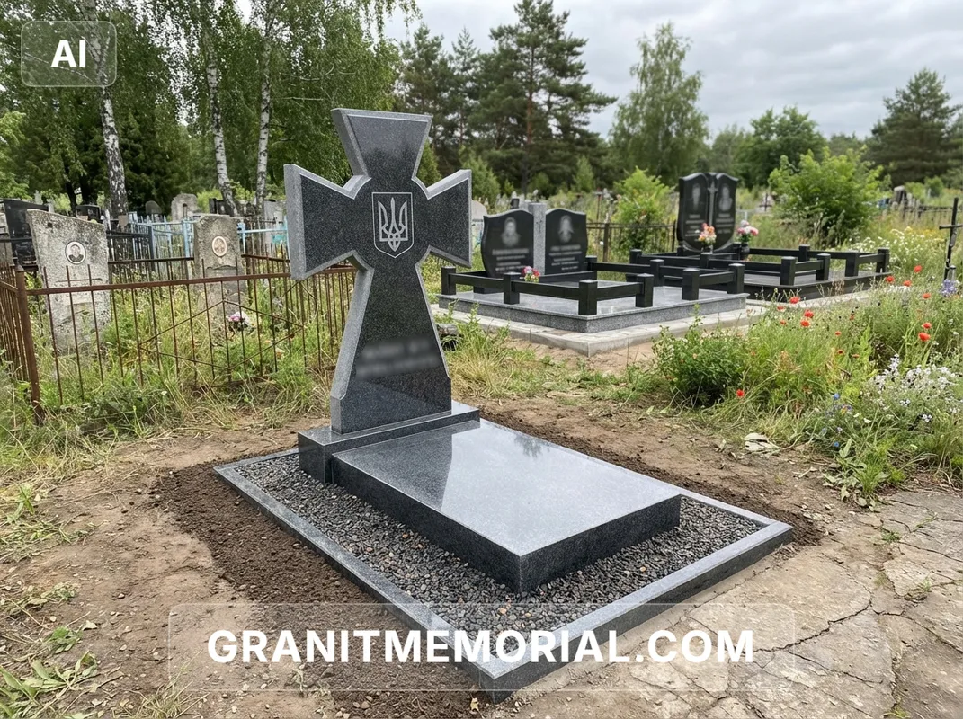 Военный мемориал с крестом #10