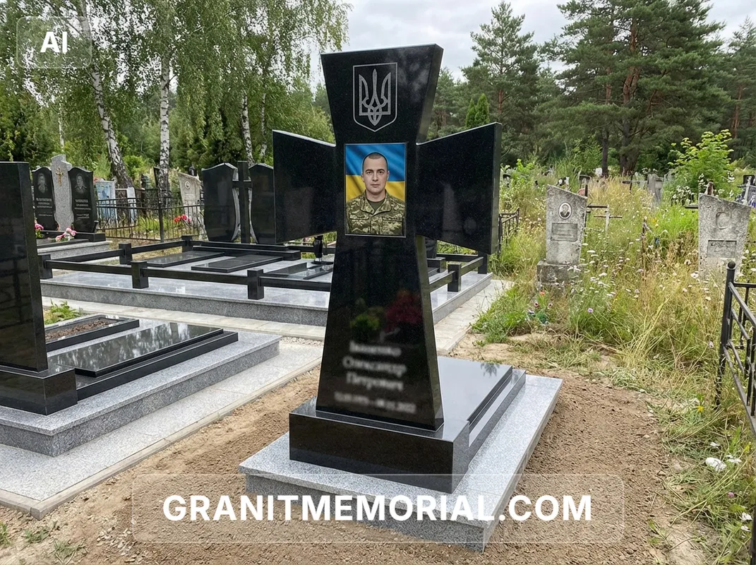 Военный мемориал с крестом #13