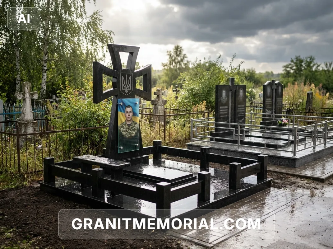 Военный мемориал с крестом #18