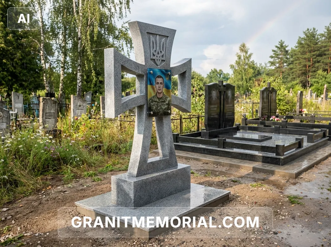 Военный мемориал с крестом #22