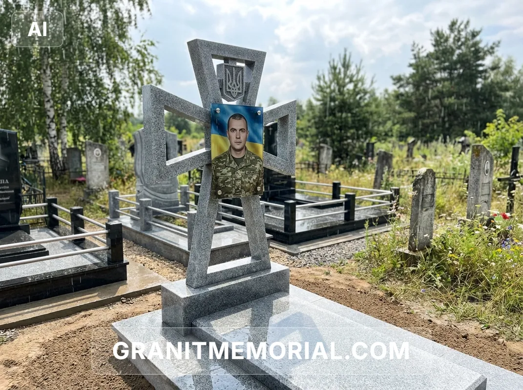 Военный мемориал с крестом #23