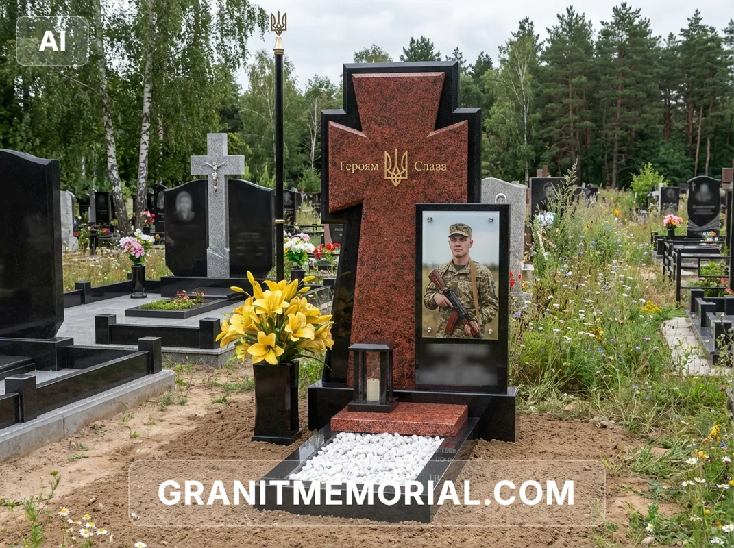 Военный мемориал с крестом #26