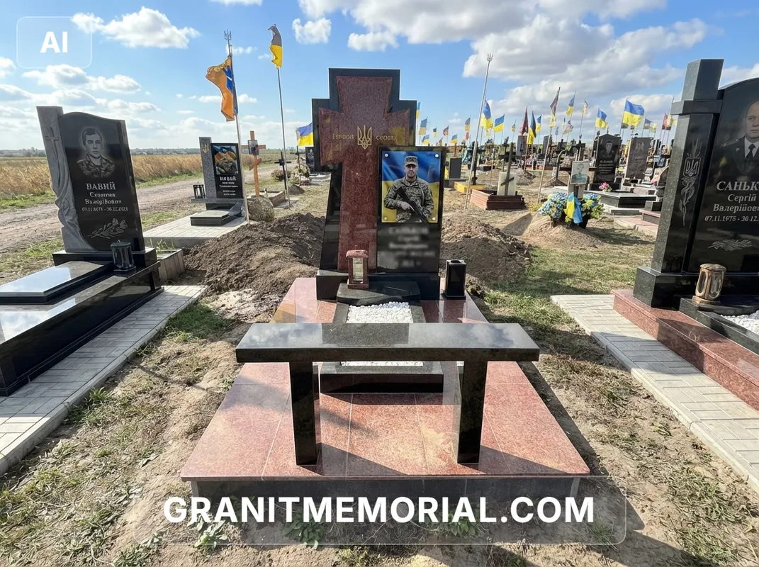 Военный мемориал с крестом #27