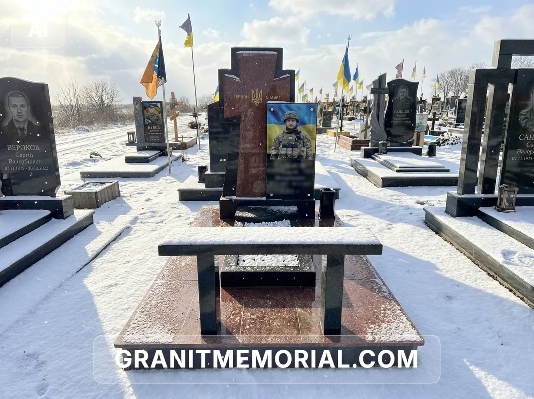 Военный мемориал с крестом #28