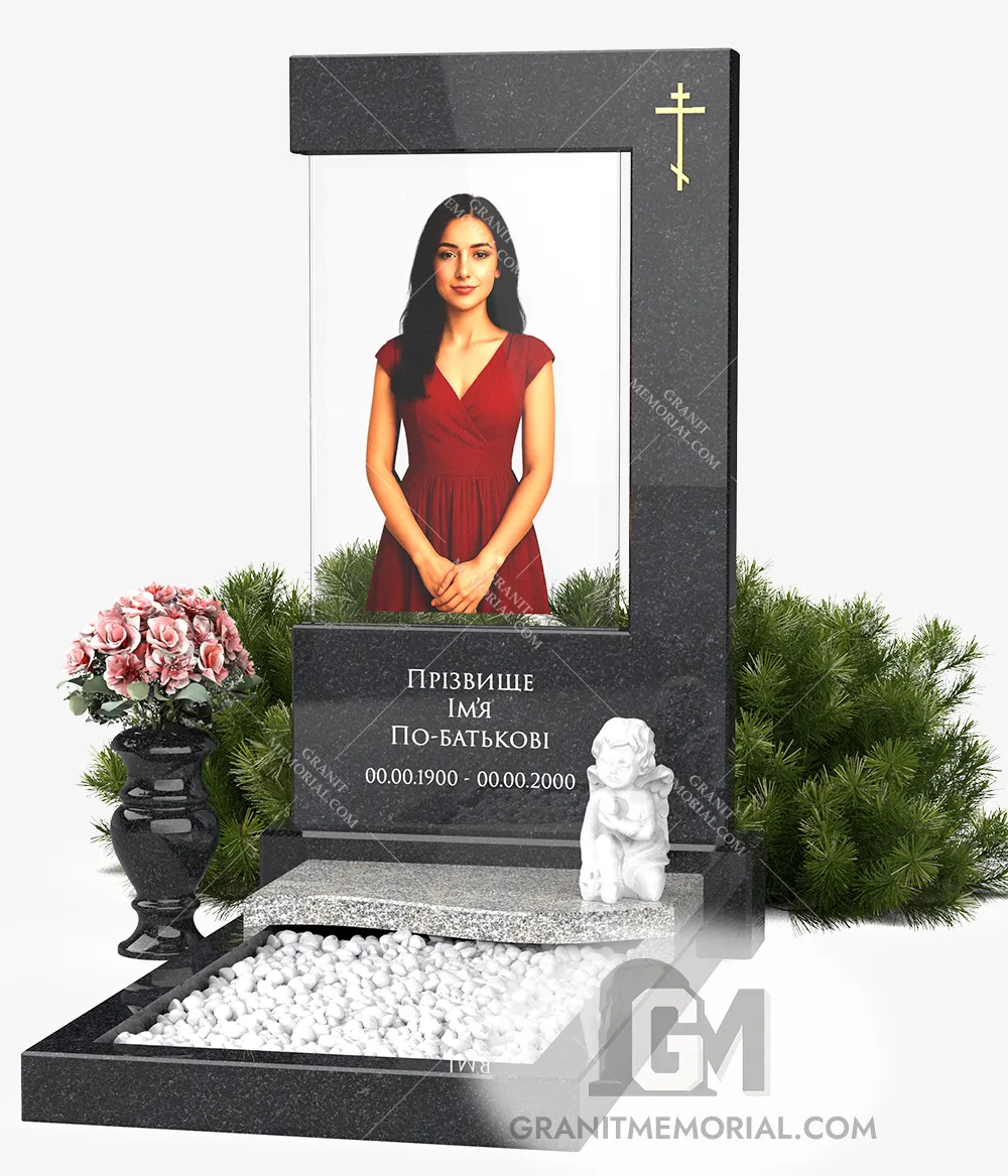 Памятник с фотостеклом ФС-012