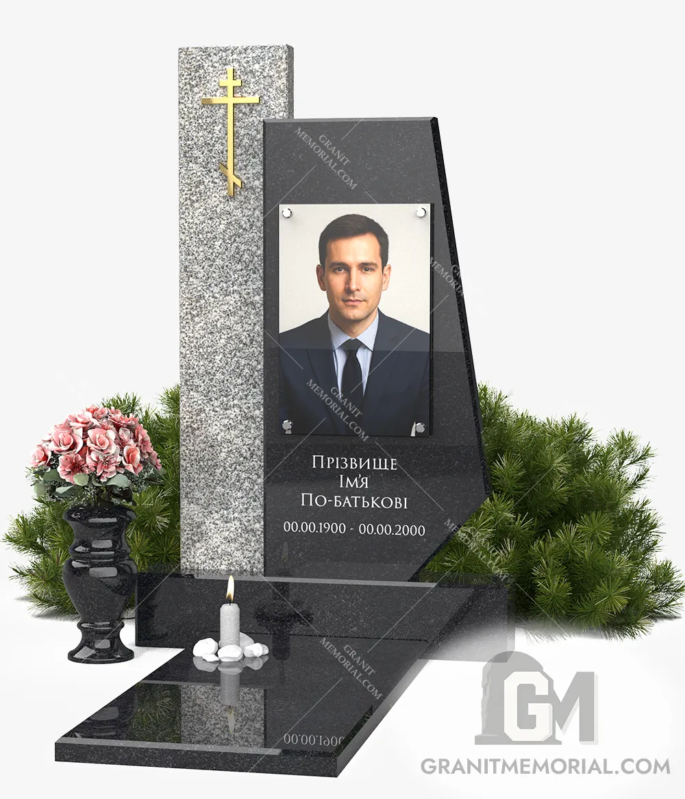 Памятник с фотостеклом ФС-014