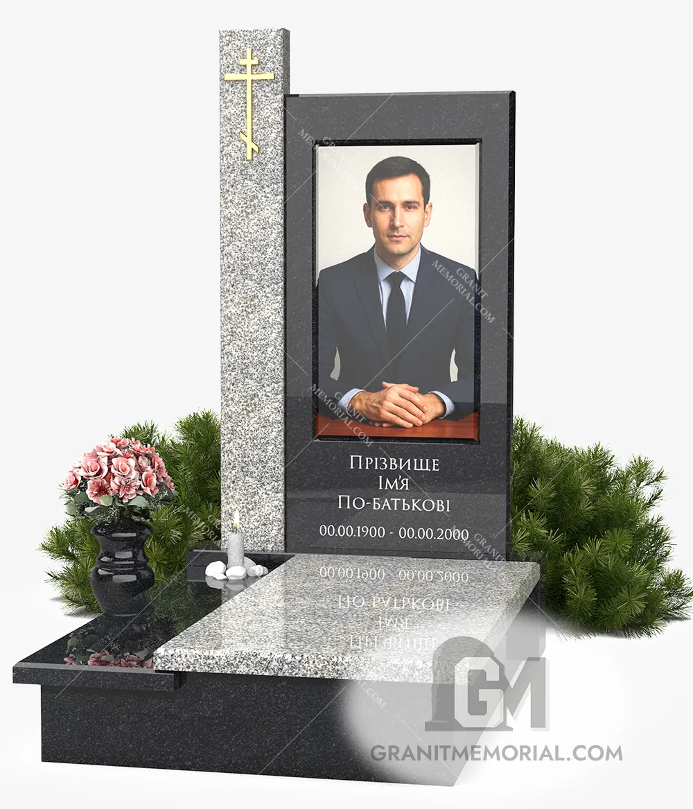 Памятник с фотостеклом ФС-017