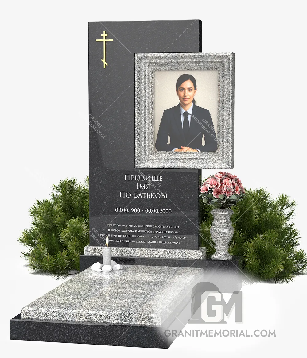 Памятник с фотостеклом ФС-020