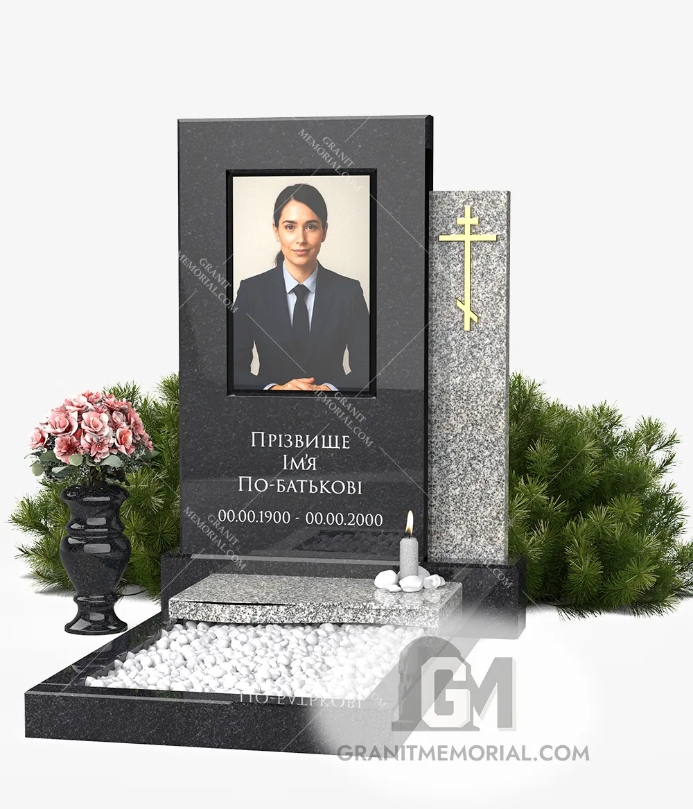 Памятник с фотостеклом ФС-024