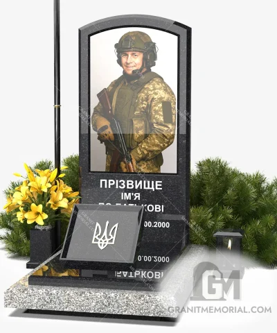 памятник военному с фотопортретом