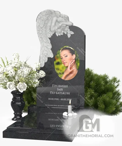 женский памятник с ангелом