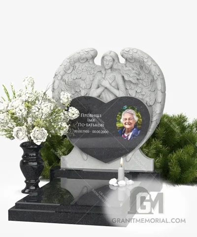 памятник ангел с фотостеклом
