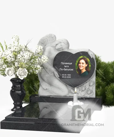 памятник ангел с сердцем