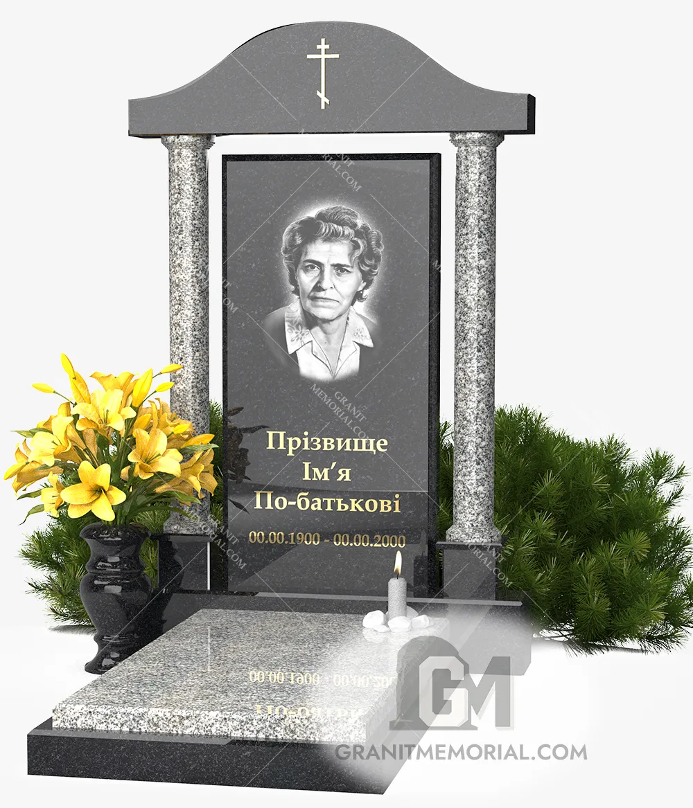 pamjatnik-s-arkoj-015 Памятник с аркой колоннами и крестом