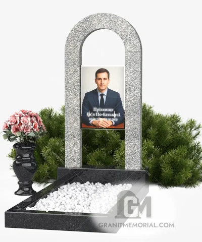 классический памятник с фотостеклом