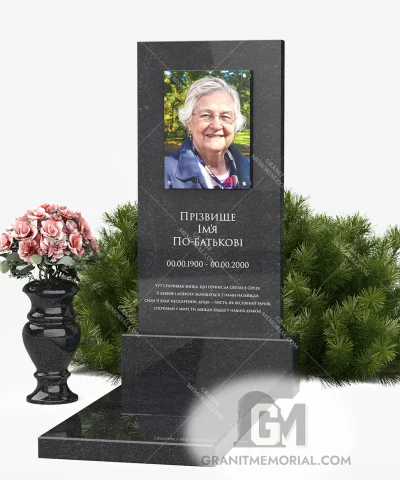 надгробие с фотостеклом