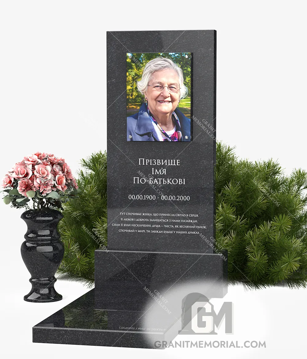 надгробие с фотостеклом