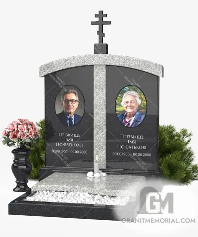 семейный памятник с фотостеклом