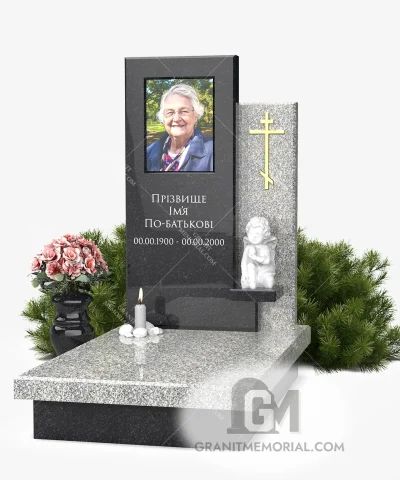 элегантный памятник с фотостеклом