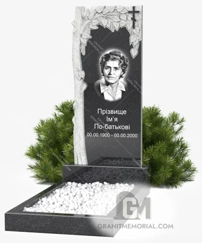 Памятник с рельефным деревом
