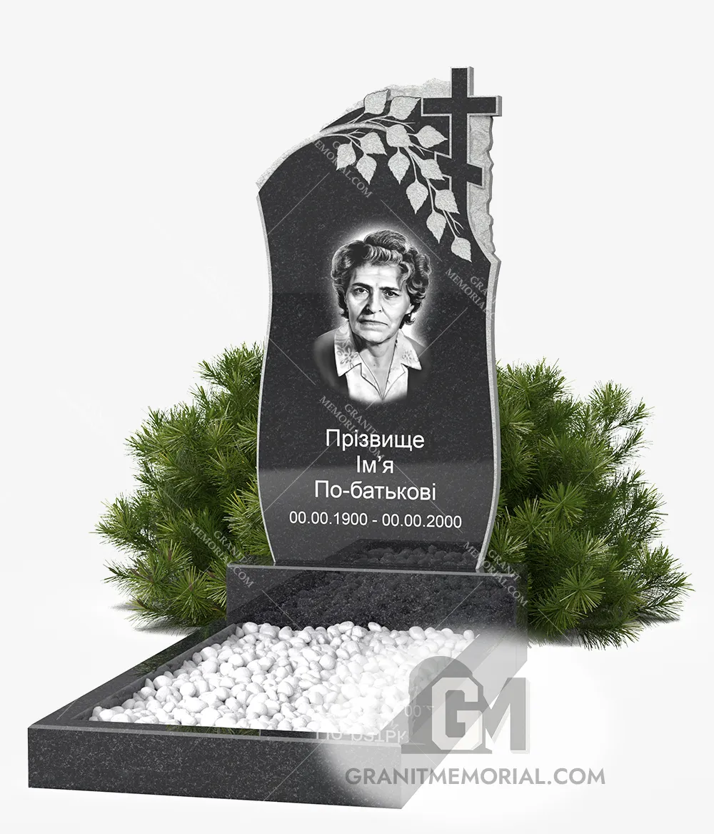 klassicheskij-pamjatnik-1-1V-004 Памятник с резной ветвью