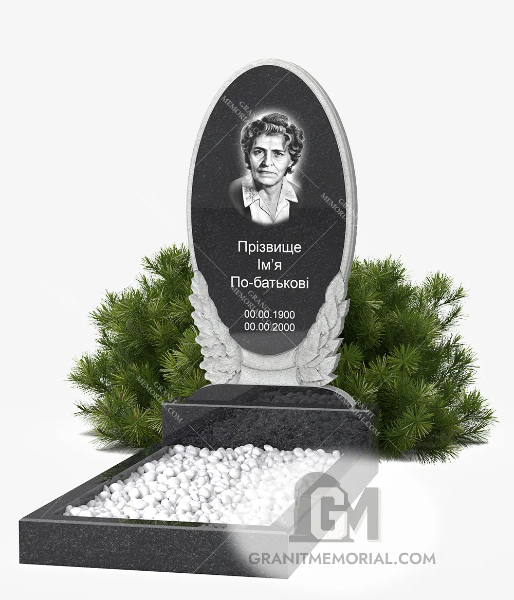 klassicheskij-pamjatnik-1-1V-007 Овальный памятник