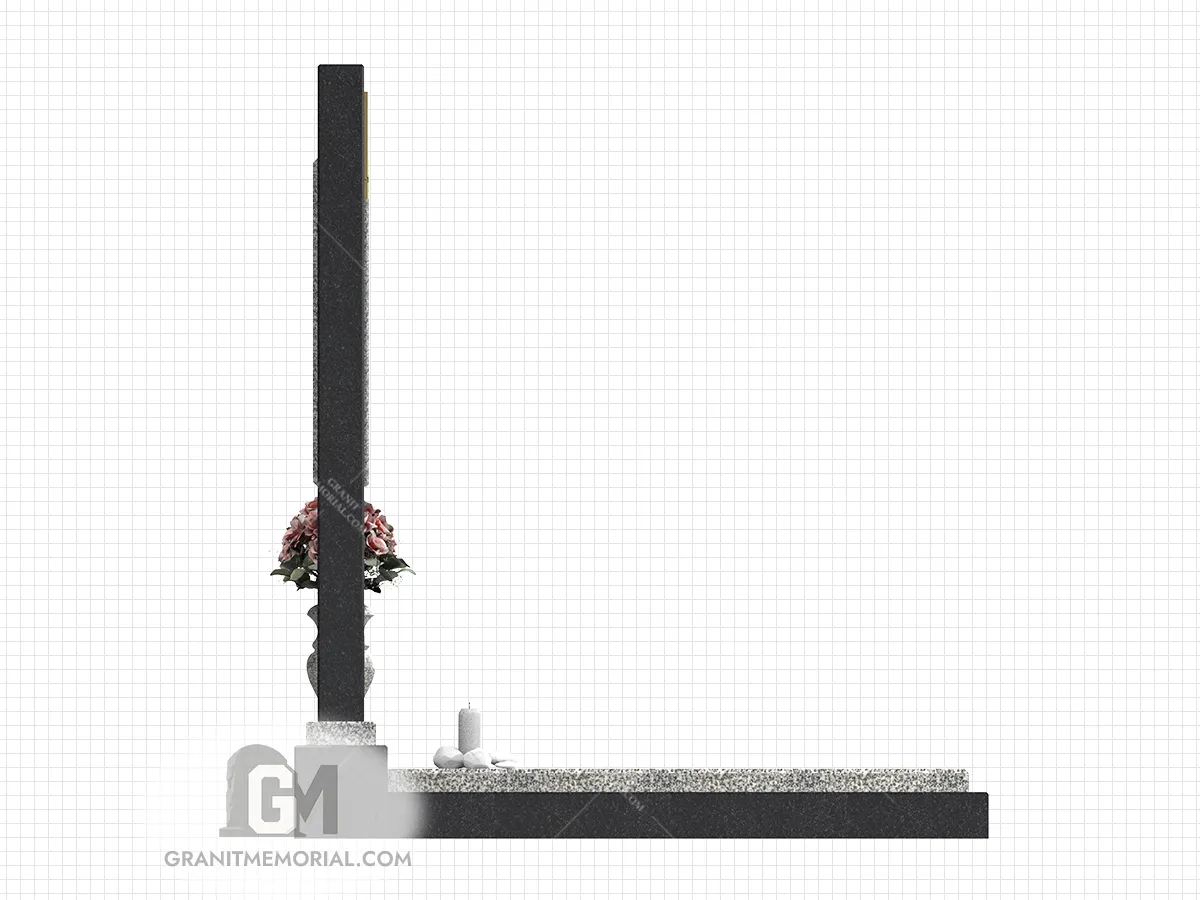 Индивидуальное создание дизайна 4 3D проект памятника – вид слева