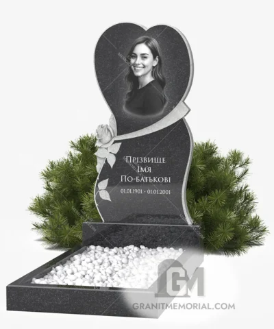 Памятник с резной розой