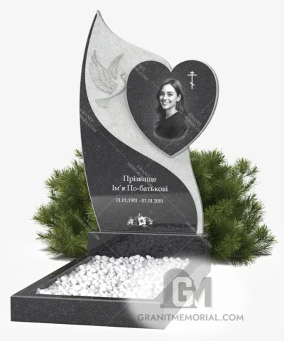 Памятник с резным голубем