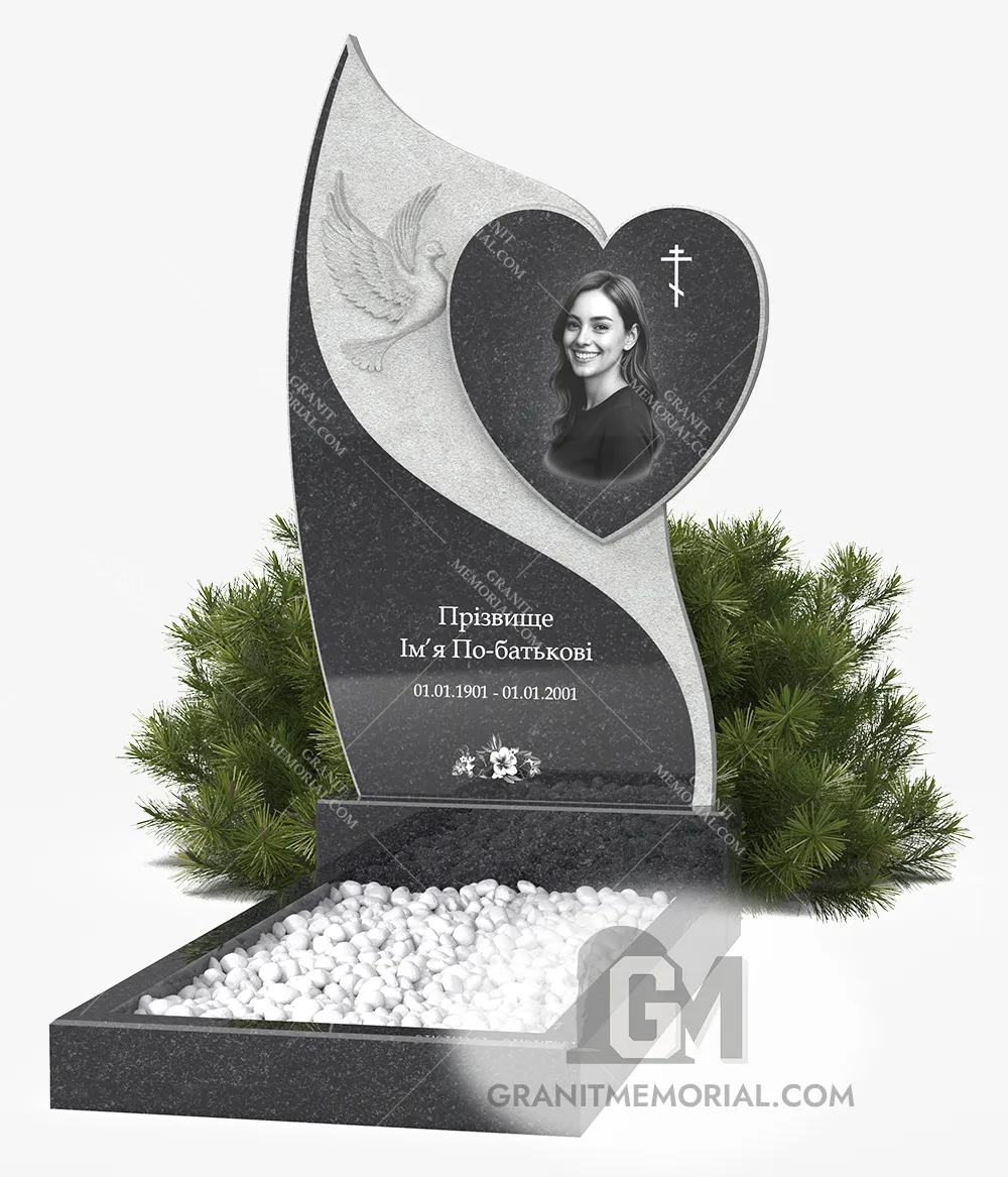 Памятник с резным голубем