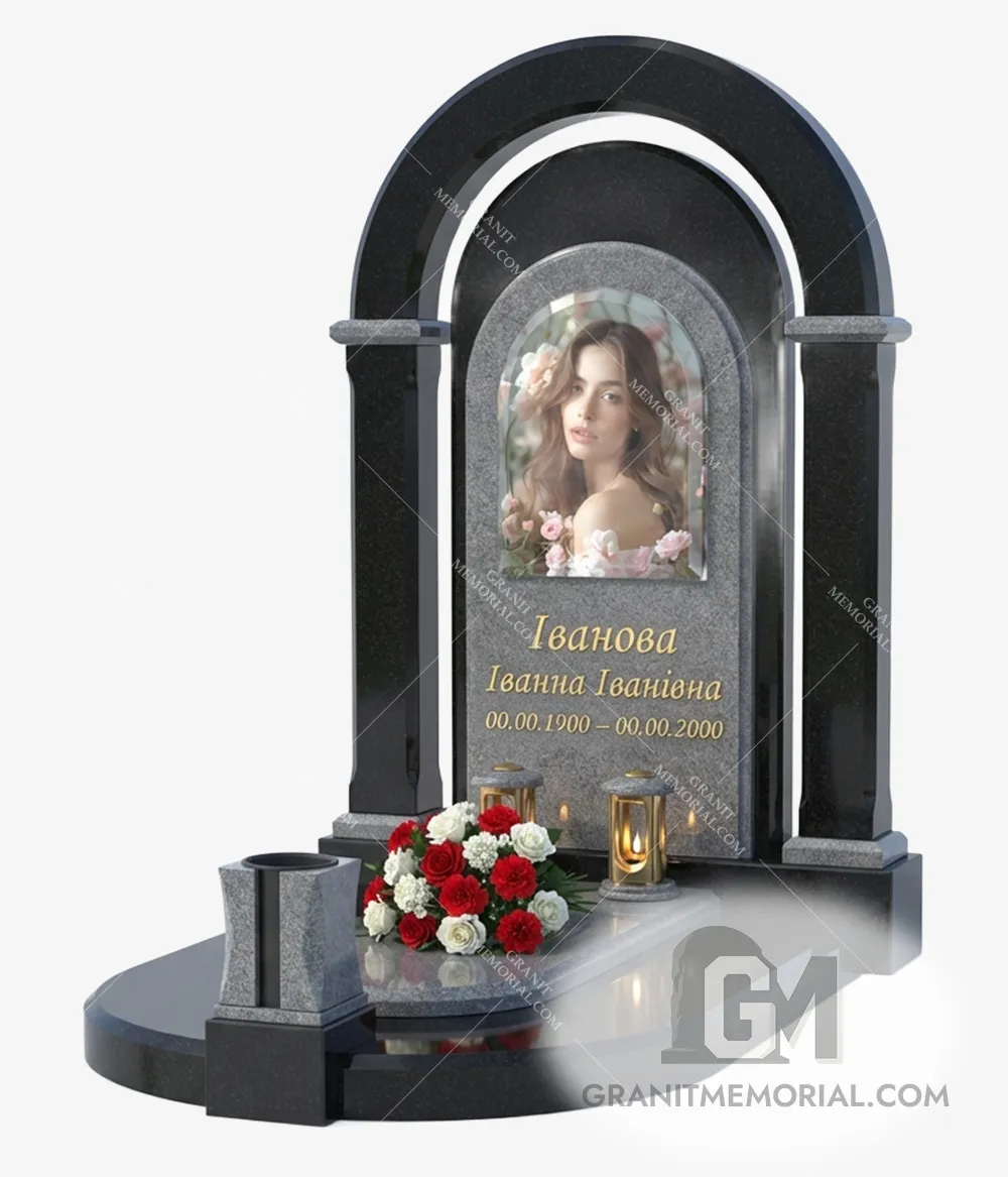 jelitnyj-pamjatnik-009 Памятник с арочным порталом