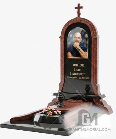 Элитный памятник с арочным сводом