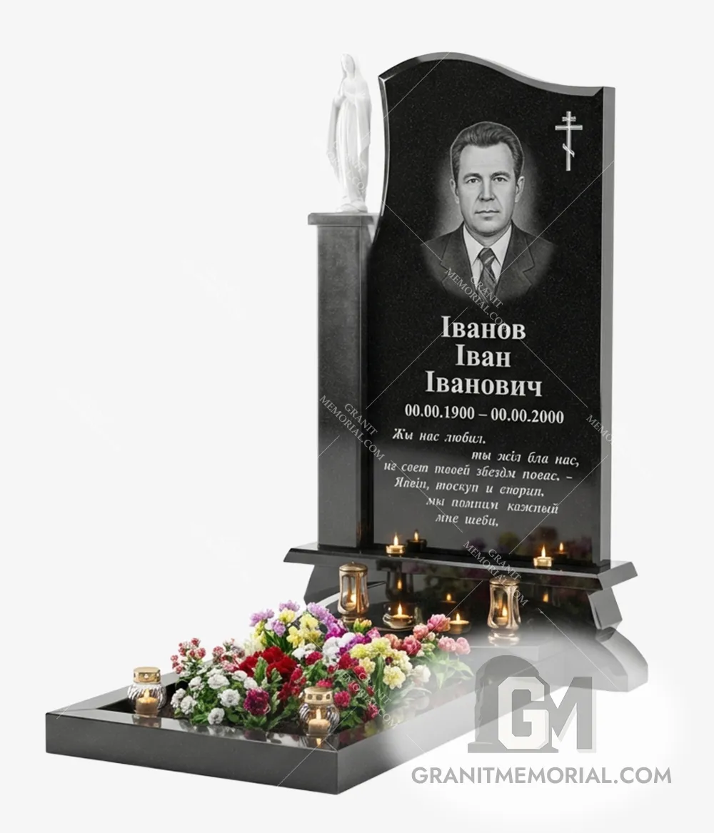 jelitnyj-pamjatnik-018 Гранитный памятник с фигурой